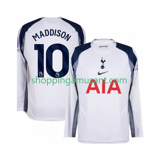 Maillot de Foot Tottenham Hotspur Maddison 10 Homme Domicile 2025-2026 Manche Longue