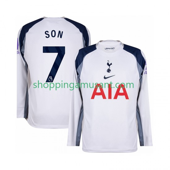 Maillot de Foot Tottenham Hotspur Son Heung-Min 7 Homme Domicile 2025-2026 Manche Longue