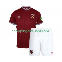 Maillot de Foot West Ham United Enfant Domicile 2025-2026 Manche Courte