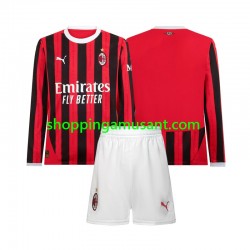 Maillot de Foot AC Milan Enfant Domicile 2024-2025 Manche Longue