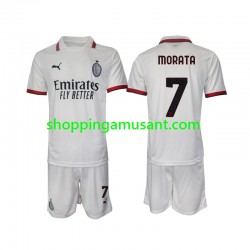 Maillot de Foot AC Milan Morata 7 Enfant Extérieur 2024-2025 Manche Courte