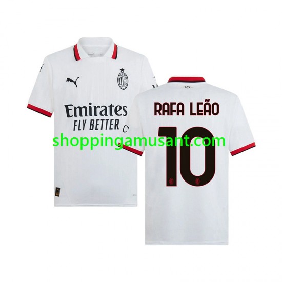 Maillot de Foot AC Milan RAFA LEAO 10 Homme Extérieur 2024-2025 Manche Courte