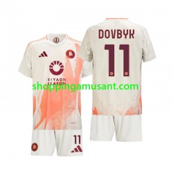 Maillot de Foot AS Rome Artem Dovbyk 11 Enfant Extérieur 2024-2025 Manche Courte