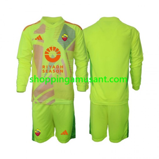 Maillot de Foot AS Rome Gardien Enfant Extérieur 2024-2025 Manche Longue