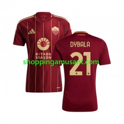 Maillot de Foot AS Rome Paulo Dybala 21 Homme Domicile 2024-2025 Manche Courte