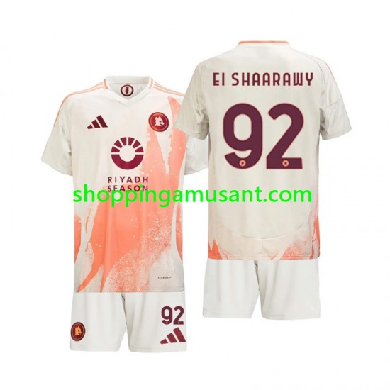 Maillot de Foot AS Rome Stephan El Shaarawy 92 Enfant Extérieur 2024-2025 Manche Courte