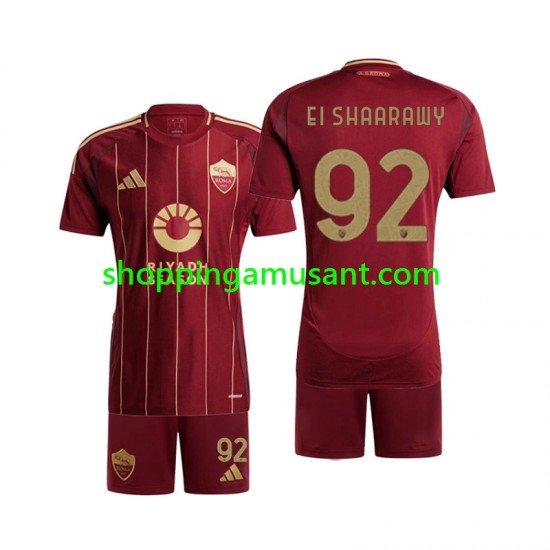 Maillot de Foot AS Rome Stephan El Shaarawy 92 Enfant Domicile 2024-2025 Manche Courte