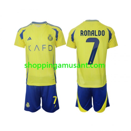 Maillot de Foot Al Nassr Cristiano Ronaldo 7 Enfant Domicile 2024-2025 Manche Courte