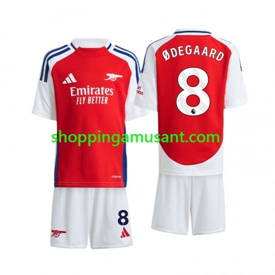 Maillot de Foot Arsenal Odegaard 8 Enfant Domicile 2024-2025 Manche Courte