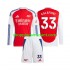 Maillot de Foot Arsenal Riccardo Calafiori 33 Enfant Domicile 2024-2025 Manche Longue