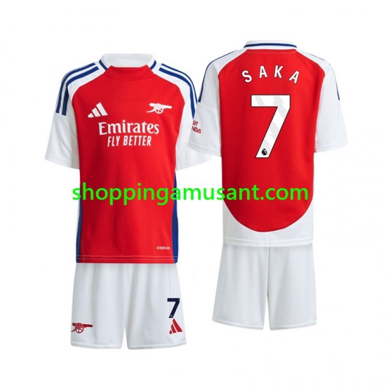 Maillot de Foot Arsenal Saka 7 Enfant Domicile 2024-2025 Manche Courte