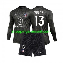 Maillot de Foot Atlético Madrid Jan Oblak 13 Gardien Enfant Domicile 2024-2025 Manche Longue