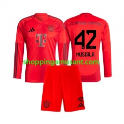Maillot de Foot Bayern Munich Jamal Musiala 42 Enfant Domicile 2024-2025 Manche Longue
