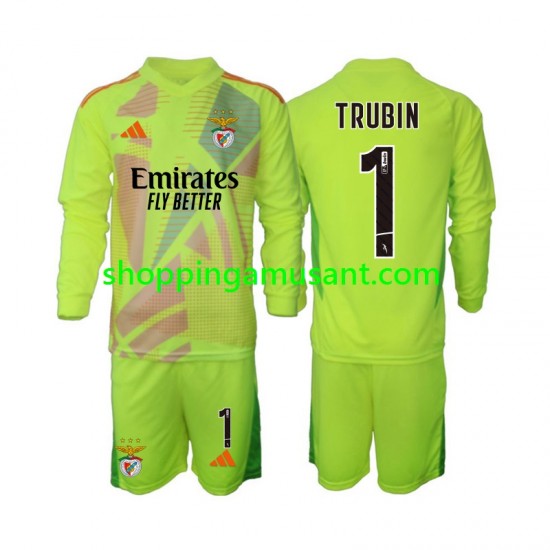 Maillot de Foot Benfica Anatolij Trubin 1 Gardien Enfant Domicile 2024-2025 Manche Longue