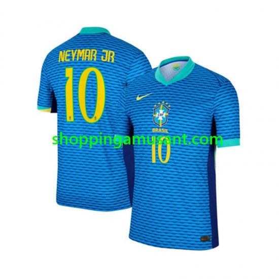Maillot de Foot Brésil Neymar JR 10 Homme Extérieur 2024 Manche Courte