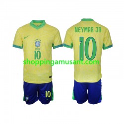 Maillot de Foot Brésil Neymar JR 10 Enfant Domicile 2024 Manche Courte