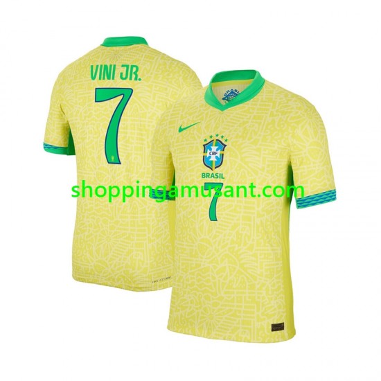 Maillot de Foot Brésil VINI JR 7 Homme Domicile 2024 Manche Courte