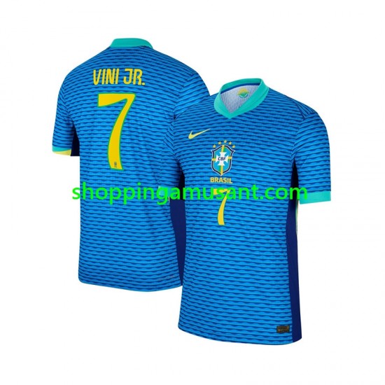 Maillot de Foot Brésil Vinicius Junior 7 Homme Extérieur 2024 Manche Courte