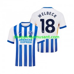 Maillot de Foot Brighton & Hove Albion WELBECK 18 Homme Domicile 2024-2025 Manche Courte