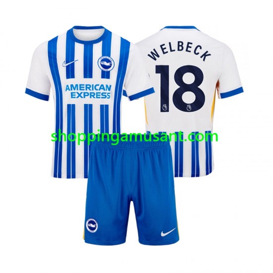 Maillot de Foot Brighton & Hove Albion WELBECK 18 Enfant Domicile 2024-2025 Manche Courte