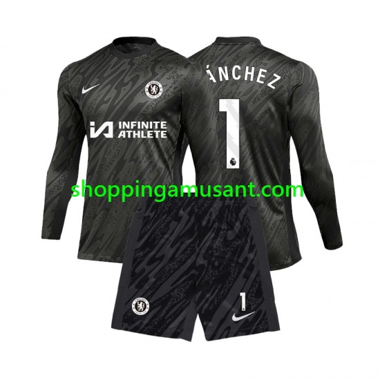 Maillot de Foot Chelsea Robert Sanchez 1 Gardien Enfant Extérieur 2024-2025 Manche Longue