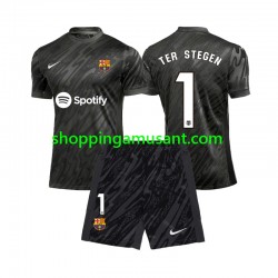 Maillot de Foot FC Barcelone Ter Stegen 1 Gardien Enfant Neutre 2024-2025 Manche Courte