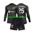 Maillot de Foot FC Barcelone Wojciech Szczesny 25 Gardien Enfant Extérieur 2024-2025 Manche Longue