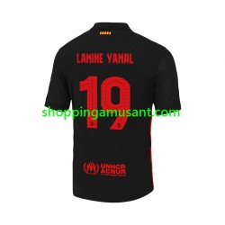 Maillot de Foot FC Barcelone LAMINE YAMAL 19 UCL Font Homme Extérieur 2024-2025 Manche Courte