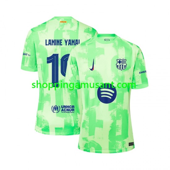 Maillot de Foot FC Barcelone LAMINE YAMAL 19 UCL Font Homme Neutre 2024-2025 Manche Courte