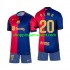 Maillot de Foot FC Barcelone Olmo 20 Enfant Domicile 2024-2025 Manche Courte