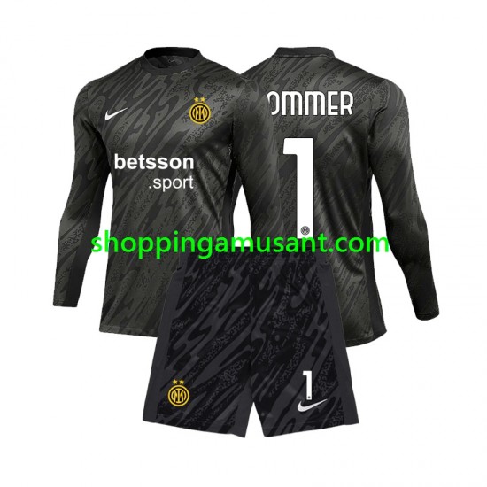 Maillot de Foot Inter Milan Yann Sommer 1 Gardien Enfant Neutre 2024-2025 Manche Longue