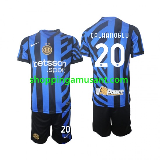 Maillot de Foot Inter Milan Hakan Calhanoglu 20 Enfant Domicile 2024-2025 Manche Courte