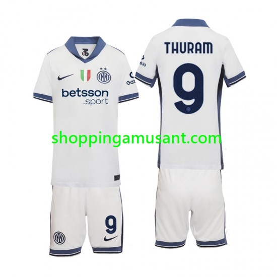 Maillot de Foot Inter Milan Marcus Thuram 9 Enfant Extérieur 2024-2025 Manche Courte