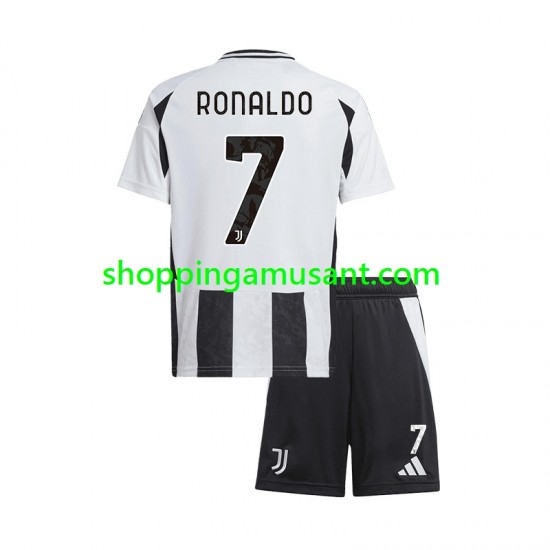 Maillot de Foot Juventus Cristiano Ronaldo 7 Enfant Domicile 2024-2025 Manche Courte