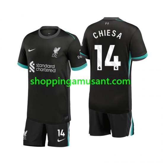 Maillot de Foot Liverpool Chiesa 14 Enfant Extérieur 2024-2025 Manche Courte