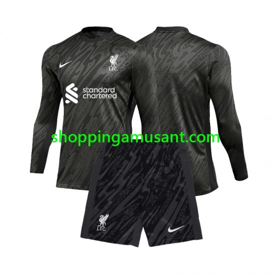 Maillot de Foot Liverpool Gardien Enfant Domicile 2024-2025 Manche Longue