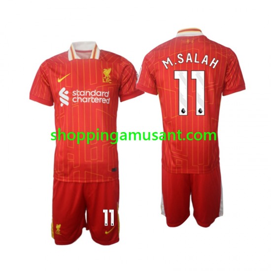 Maillot de Foot Liverpool M.Salah 11 Enfant Domicile 2024-2025 Manche Courte