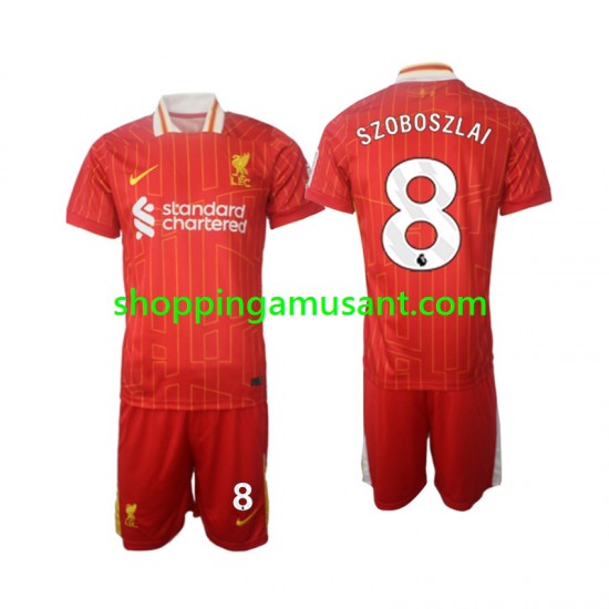 Maillot de Foot Liverpool Szoboszlai 8 Enfant Domicile 2024-2025 Manche Courte