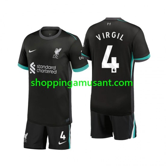 Maillot de Foot Liverpool Virgil 4 Enfant Extérieur 2024-2025 Manche Courte