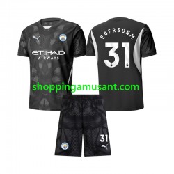 Maillot de Foot Manchester City Ederson Moraes 31 Gardien Enfant 4ème 2024-2025 Manche Courte