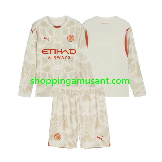 Maillot de Foot Manchester City Gardien Enfant Neutre 2024-2025 Manche Longue