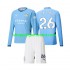 Maillot de Foot Manchester City Savinho 26 Enfant Domicile 2024-2025 Manche Longue