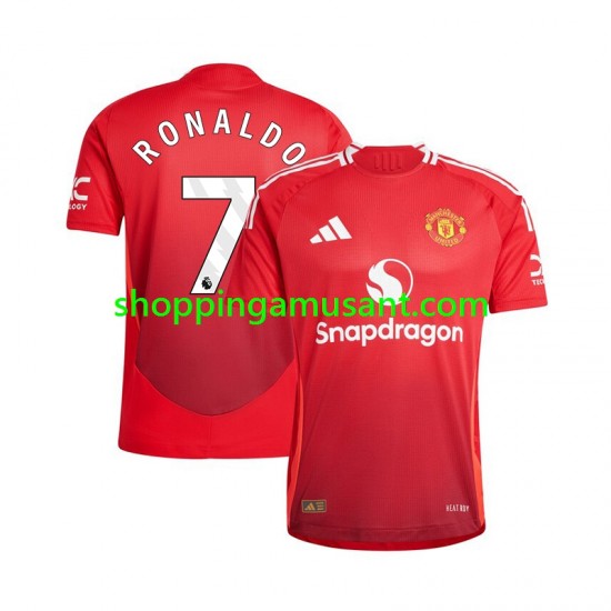 Maillot de Foot Manchester United Cristiano Ronaldo 7 Homme Domicile 2024-2025 Manche Courte