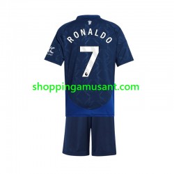 Maillot de Foot Manchester United Cristiano Ronaldo 7 Enfant Extérieur 2024-2025 Manche Courte