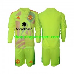 Maillot de Foot Manchester United Gardien Enfant Extérieur 2024-2025 Manche Longue