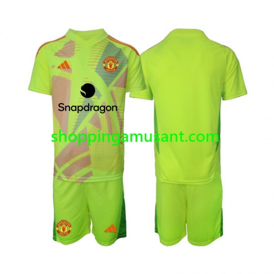Maillot de Foot Manchester United Gardien Enfant Extérieur 2024-2025 Manche Courte