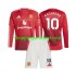 Maillot de Foot Manchester United Marcus Rashford 10 Enfant Domicile 2024-2025 Manche Longue