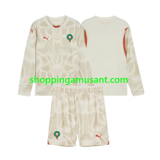 Maillot de Foot Maroc Gardien Enfant Extérieur 2024 Manche Longue