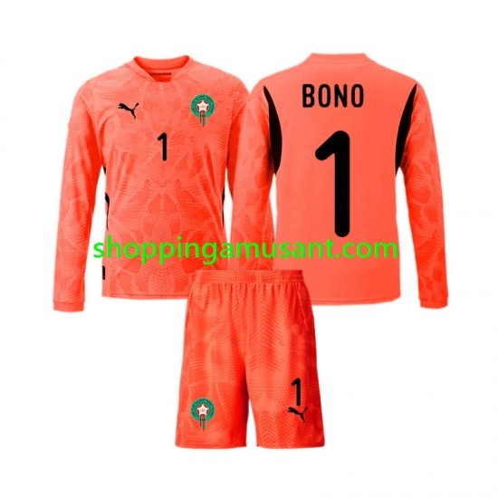 Maillot de Foot Maroc Yassine Bounou 1 Gardien Enfant Domicile 2024 Manche Longue