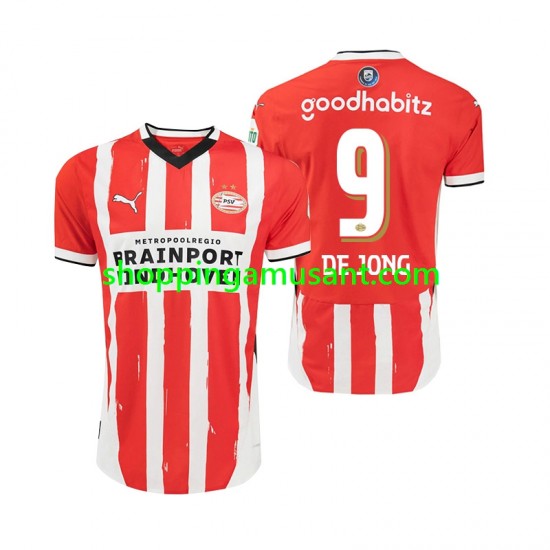 Maillot de Foot PSV Eindhoven DE JONG 9 Homme Domicile 2024-2025 Manche Courte